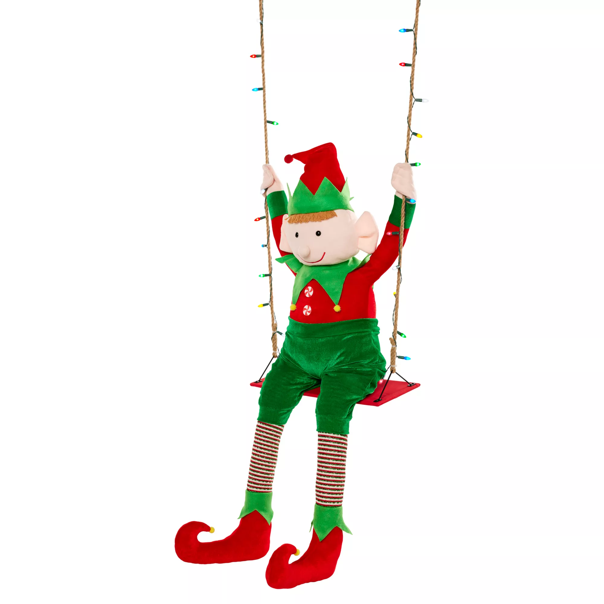 4ft Swinging Elf Christmas Animatronic