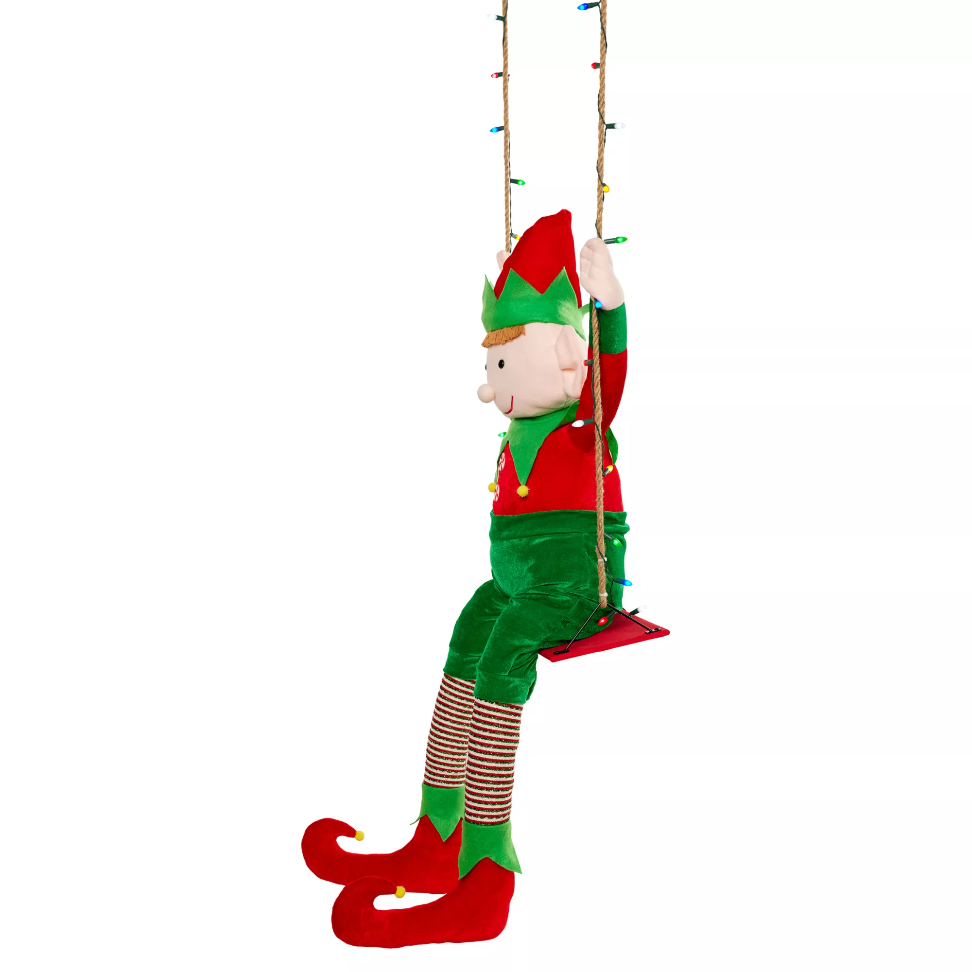 4ft Swinging Elf Christmas Animatronic