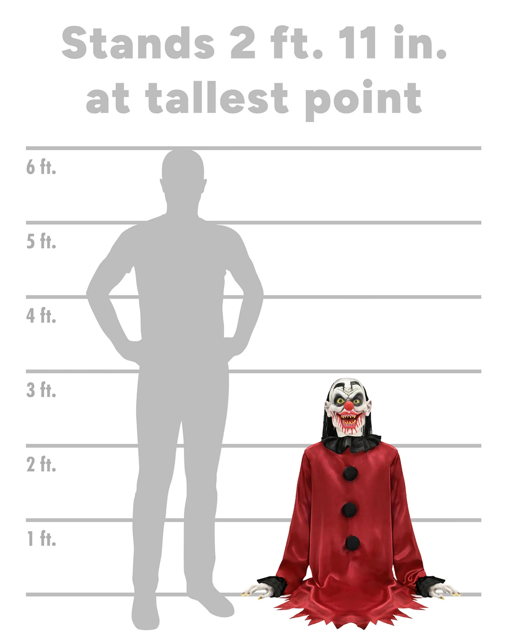 2.11ft Dead Humour Halloween Animatronic (Spirit Halloween)