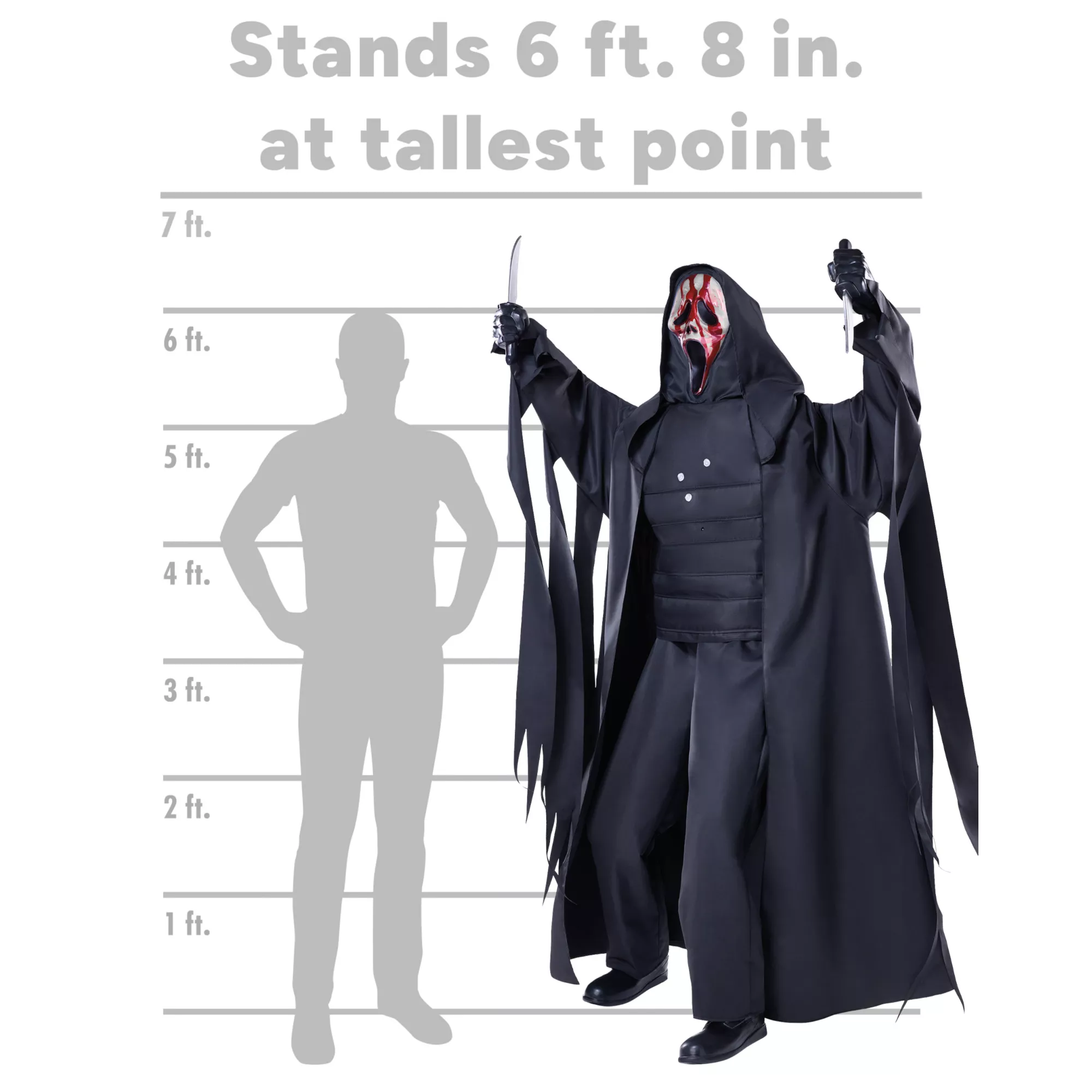 Animatronique d'Halloween GhostFace Saignant 2,07 m (Spirit Halloween 2026)