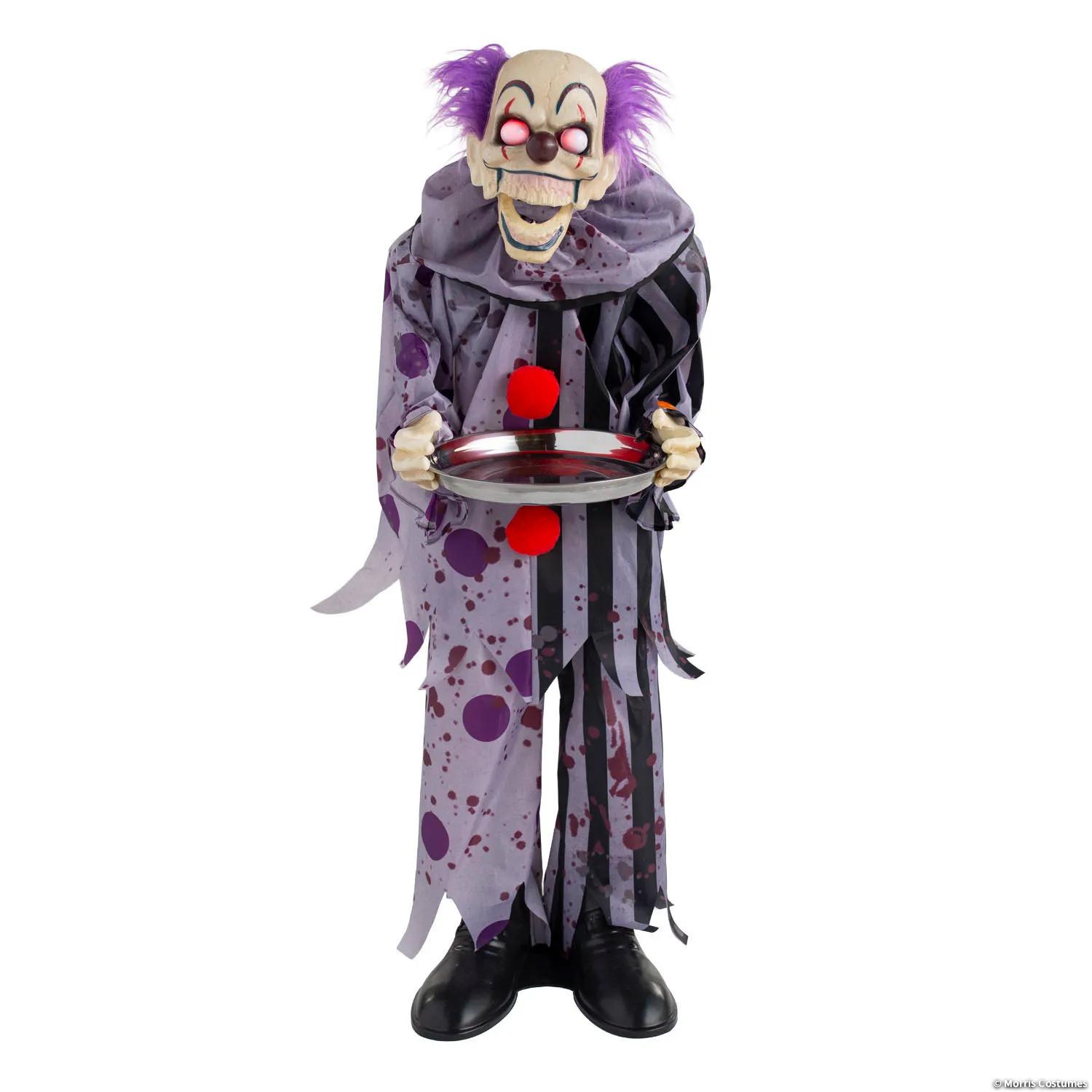 3ft Talking Clown with Trick or Treat Plate Halloween Animatronic