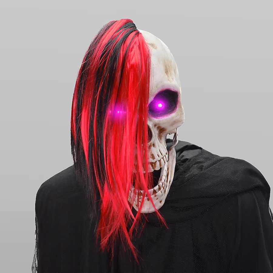 6 Fuß großes Skelett-Sensenmann-Keyboard-Spieler Halloween-Animatronic