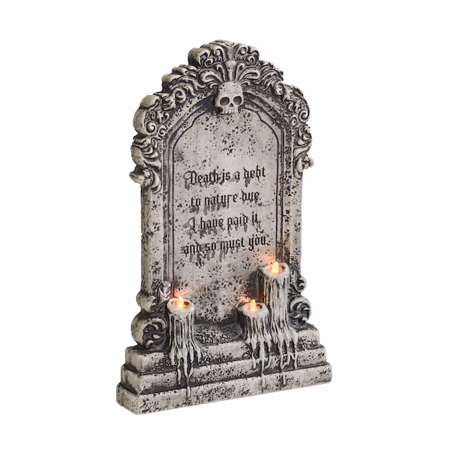 Death is a Debt LED Plastic Tombstone