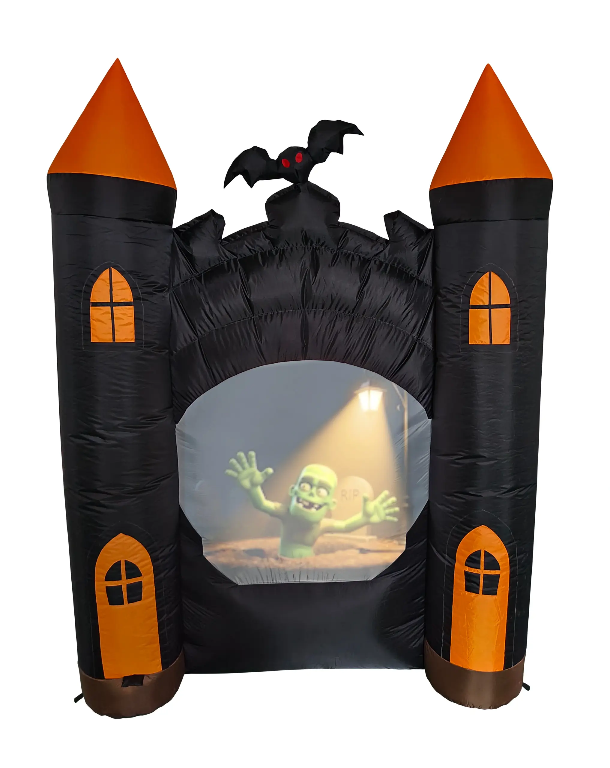Château hanté gonflé animé de 7 pieds