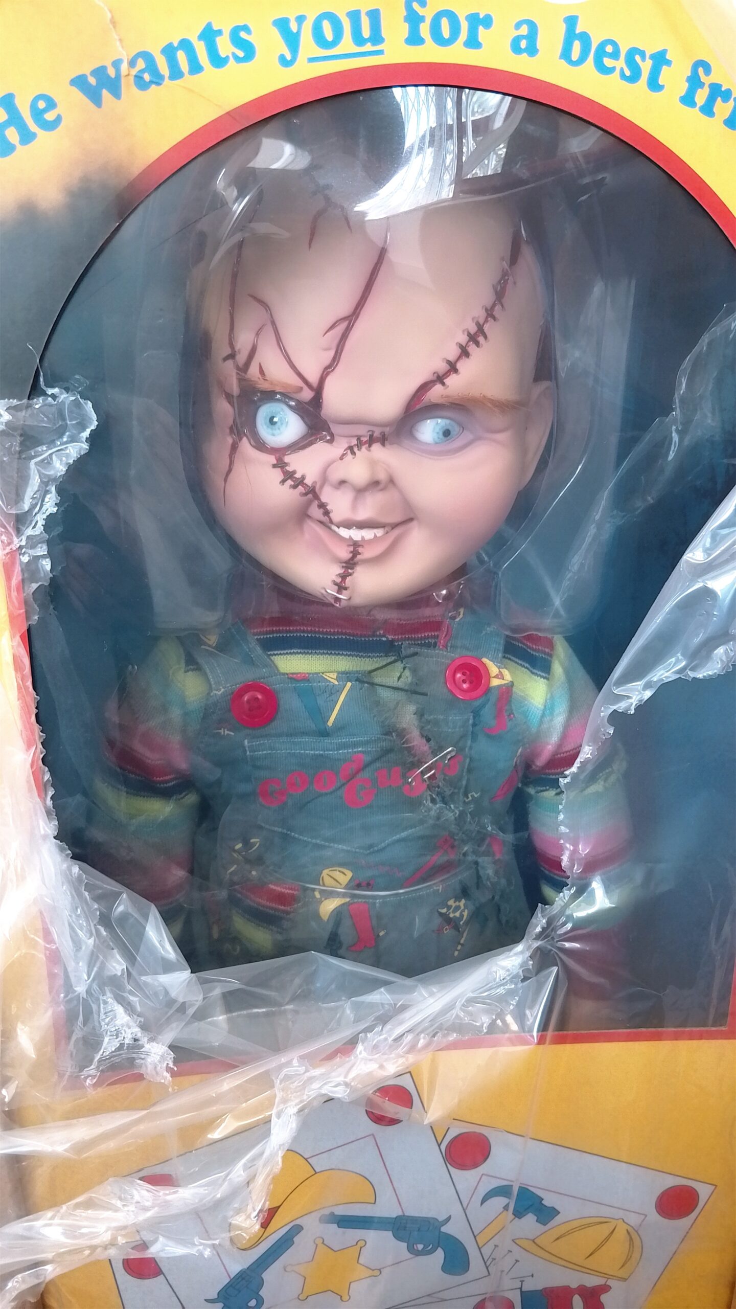 NECA Bride of Chucky 1:1 Replica - Chucky grandeur nature (BOÎTE IMPERMÉABLE)