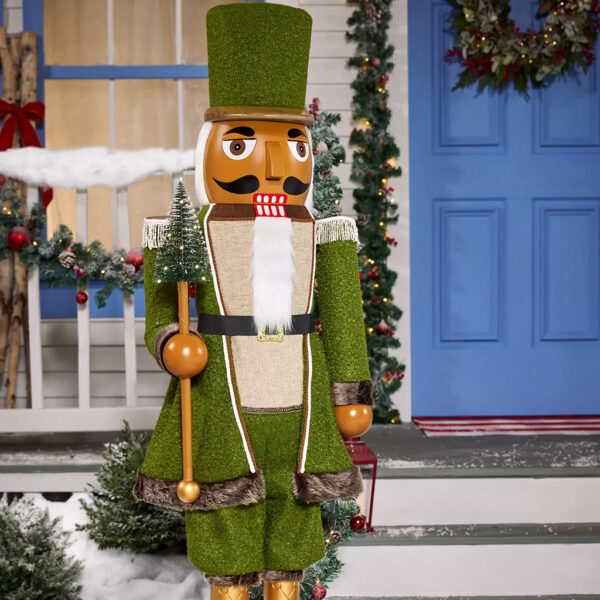 5ft Collapsible Green Nutcracker Animatronic