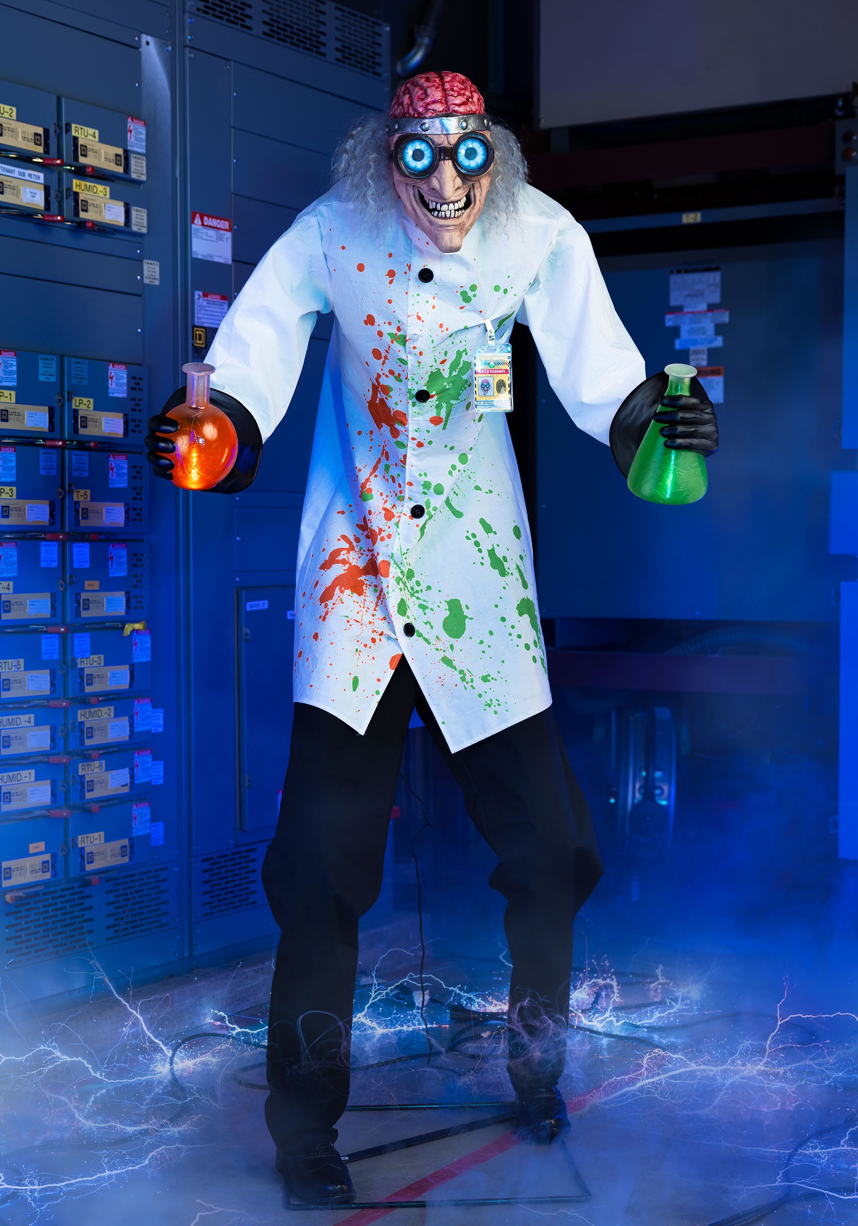 6ft Dr. Archibald Tinkerdoom the Mad Scientist Halloween Animatronic