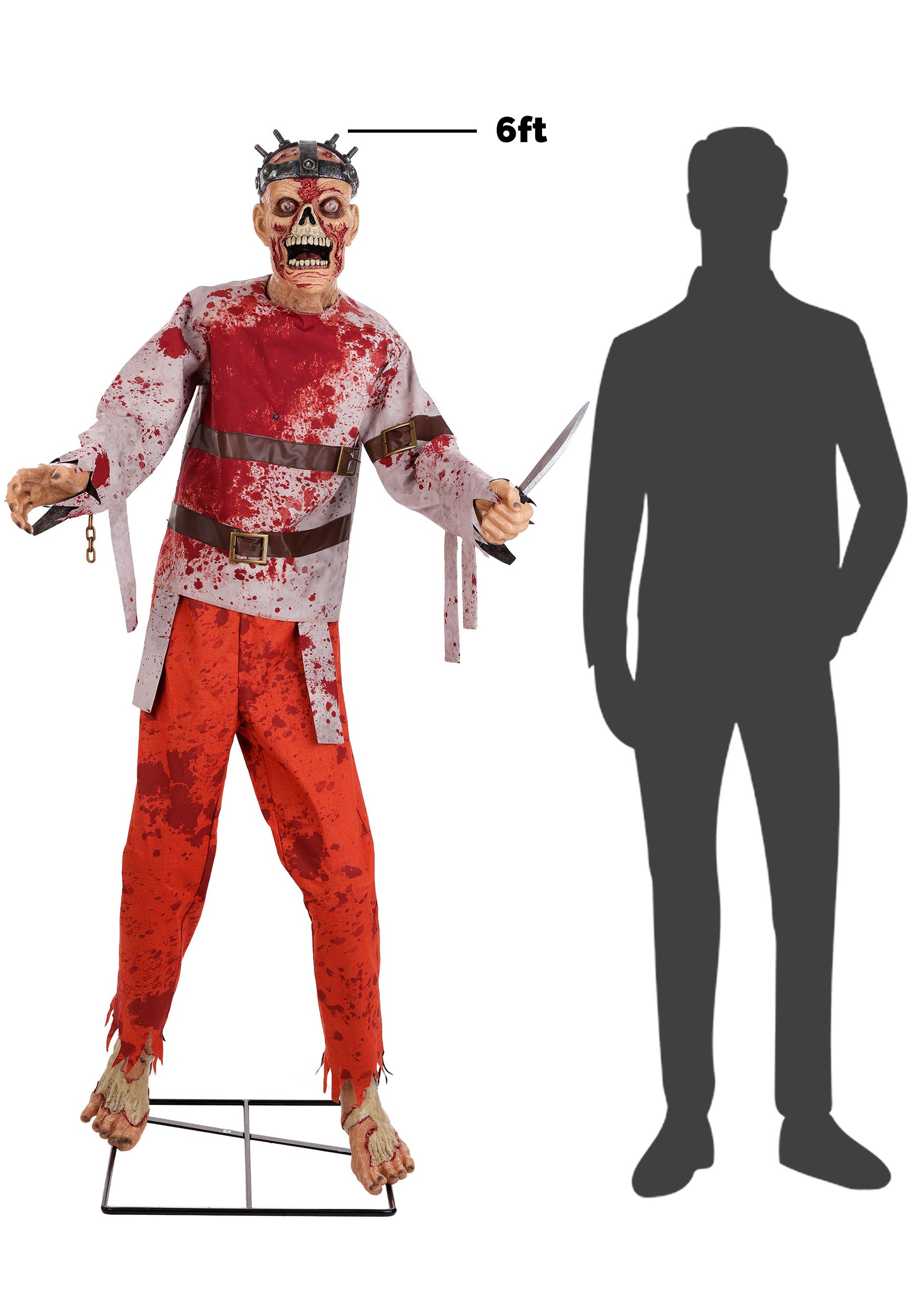 6ft Breaker Bill the Escaped Convict Halloween Animatronic