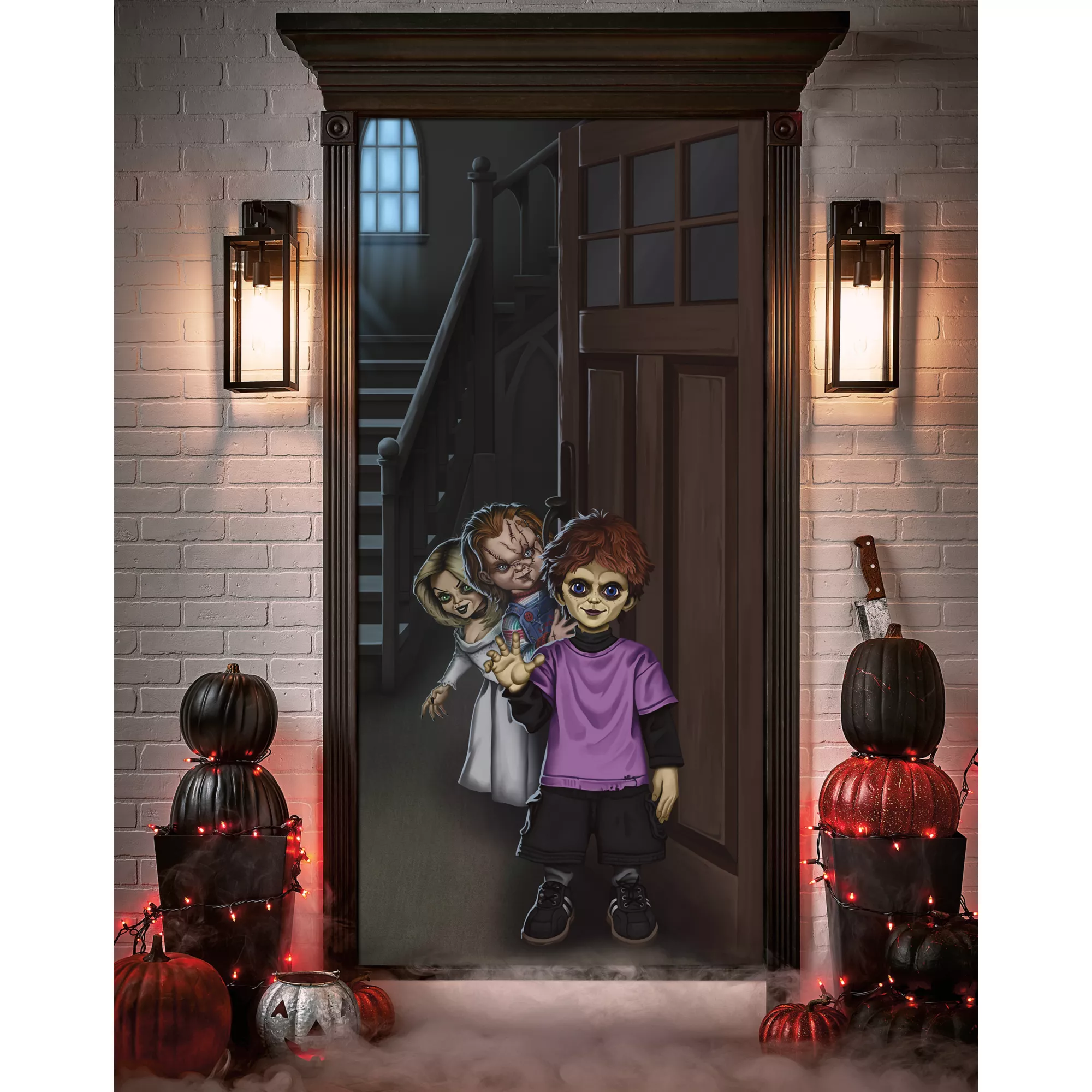 Housse de porte de la famille Chucky (Spirit Halloween)