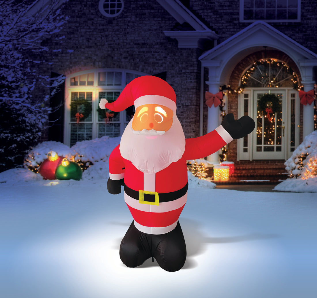 Animated Inflatable 7ft SanTek Claus with Projector & Speaker