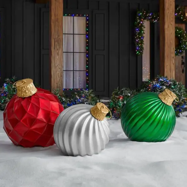 3 Piece Jumbo Christmas Ornaments