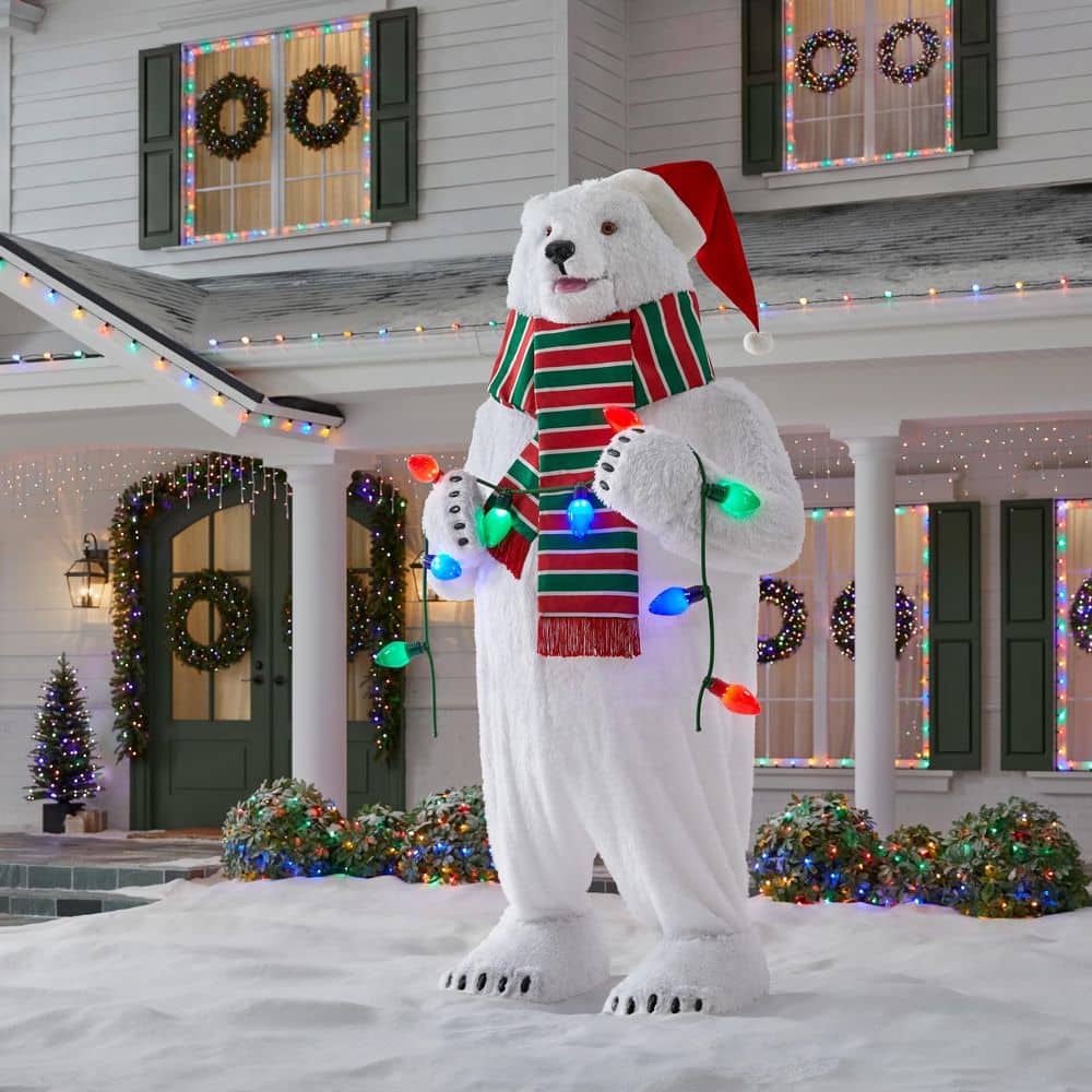 10ft Giant Polar Bear Christmas Animatronic