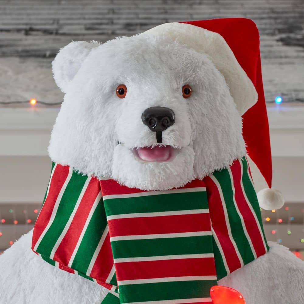 10ft Giant Polar Bear Christmas Animatronic