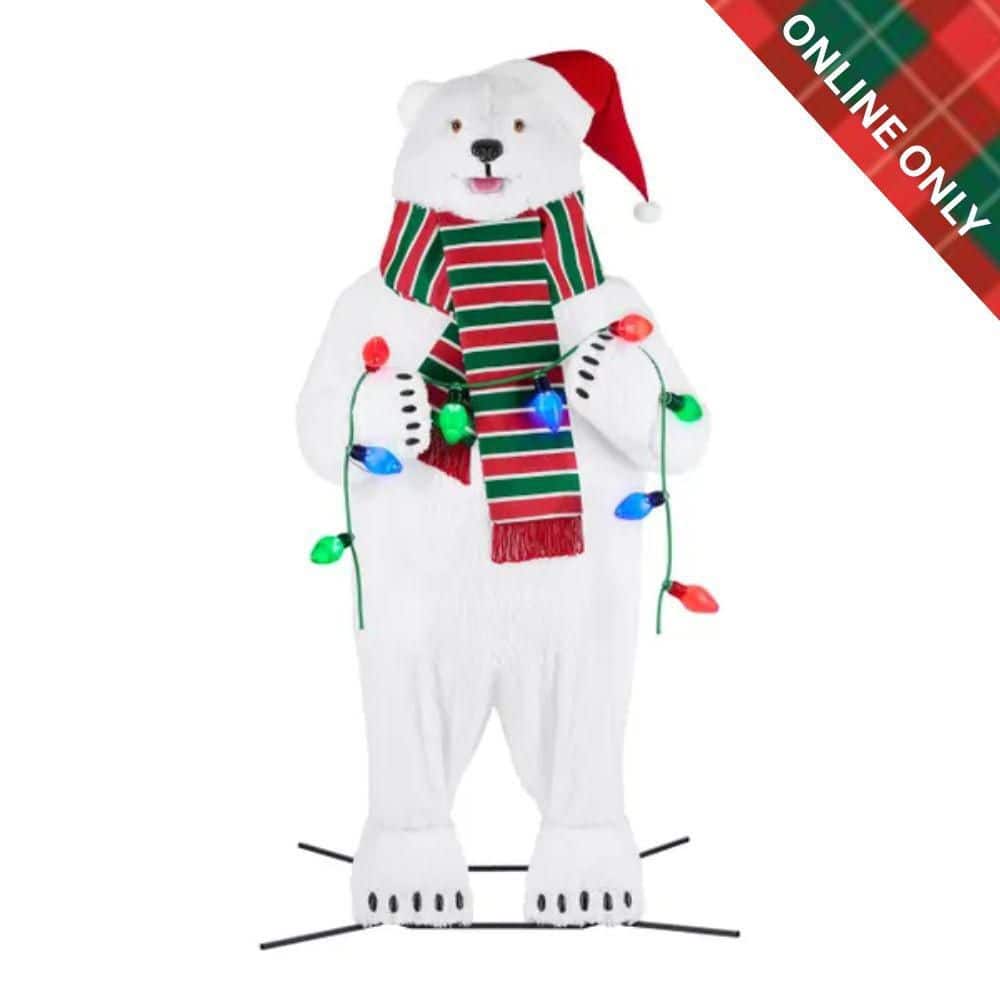 10ft Giant Polar Bear Christmas Animatronic