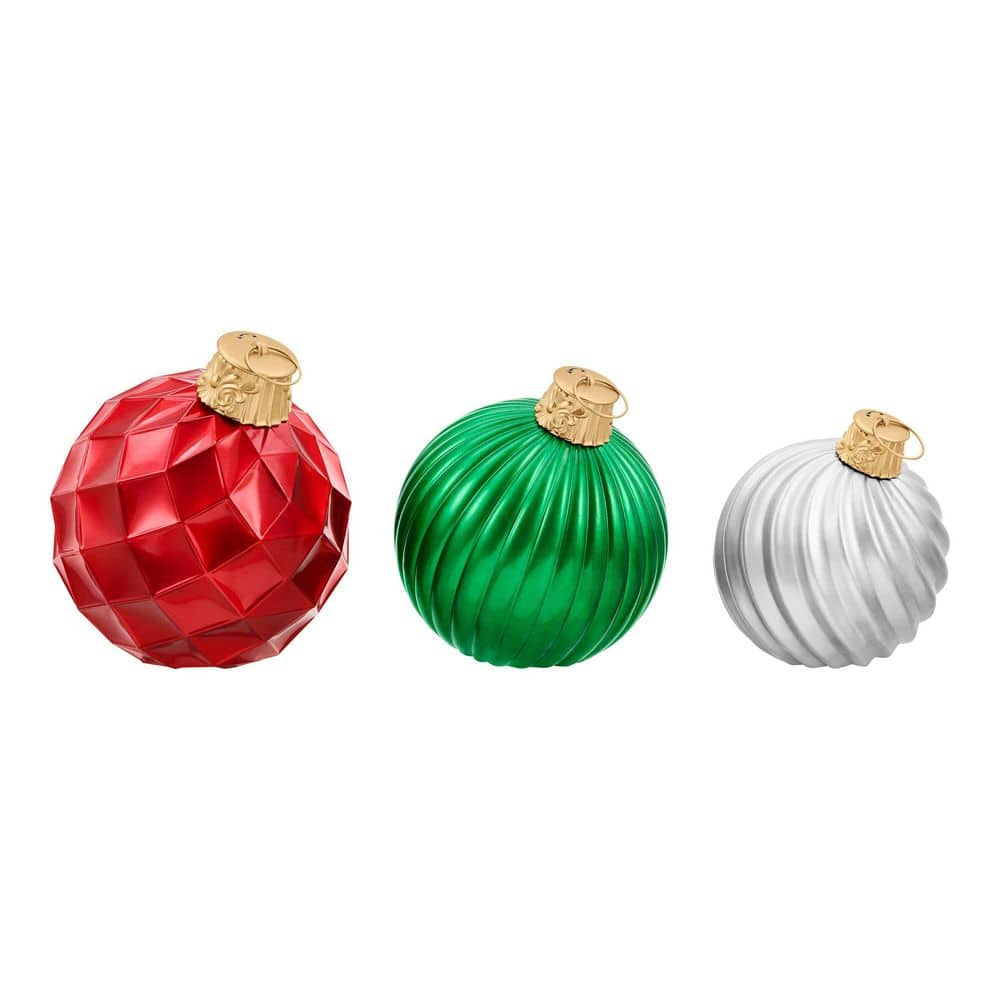 3 Piece Jumbo Christmas Ornaments