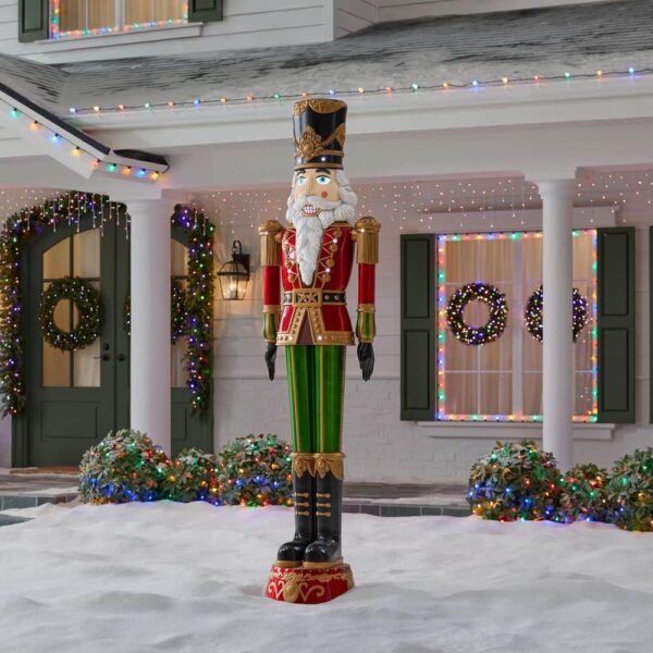 8ft Vintage Nutcracker with LCD Eyes
