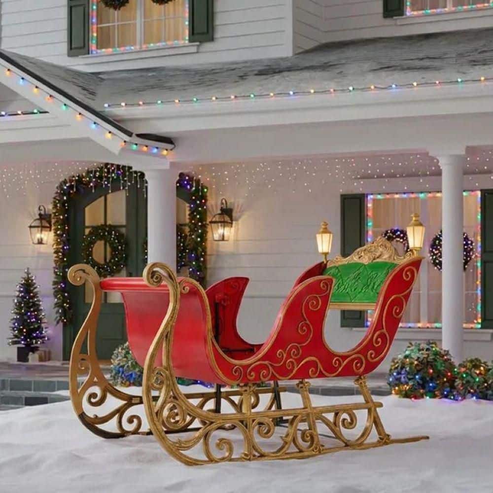 8ft Giant Santa's Sleigh Prop (Indoor / Outdoor)