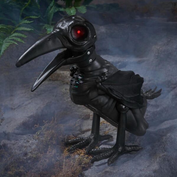 Black Skeleton Crow Animatronic