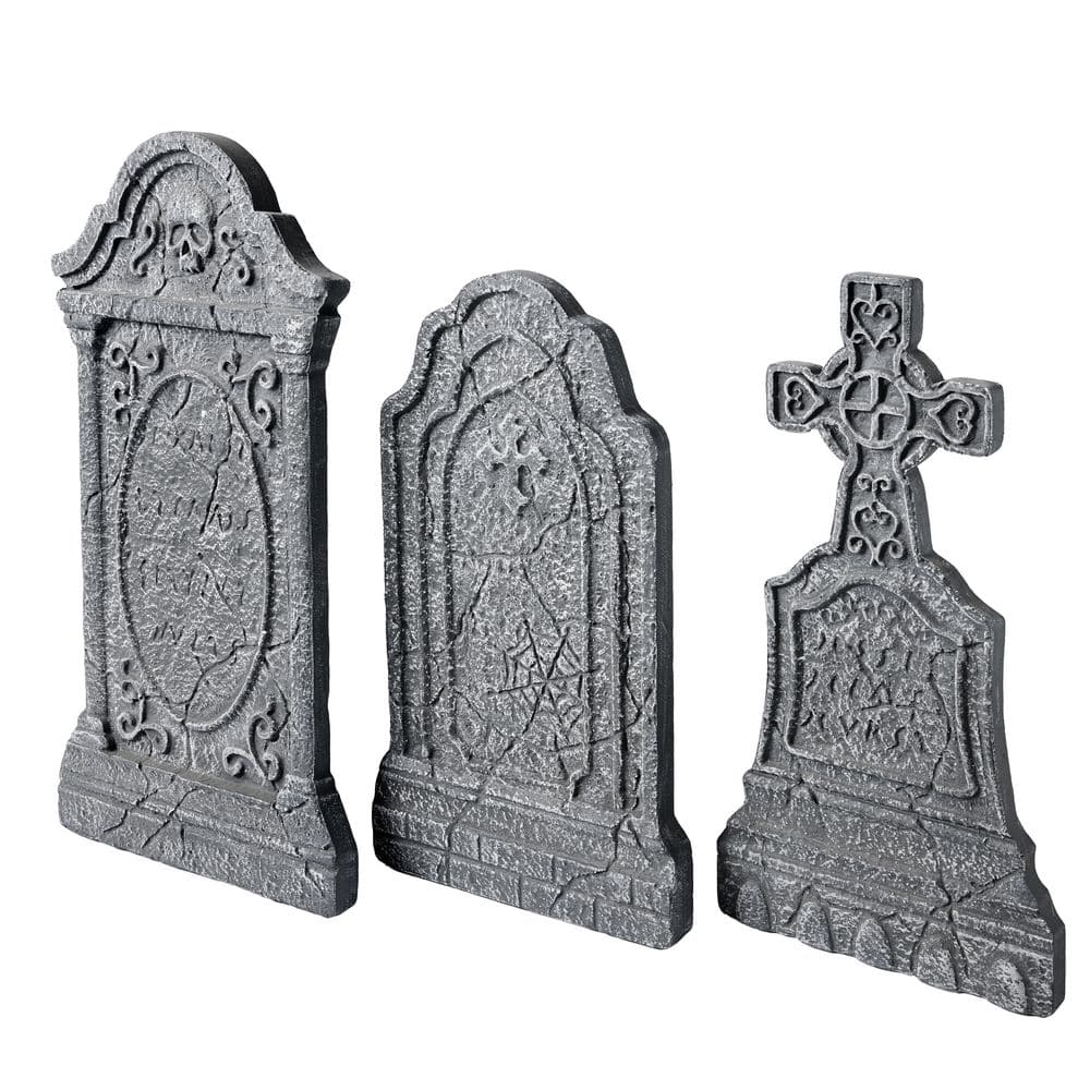 Set of 3 Halloween Tombstones
