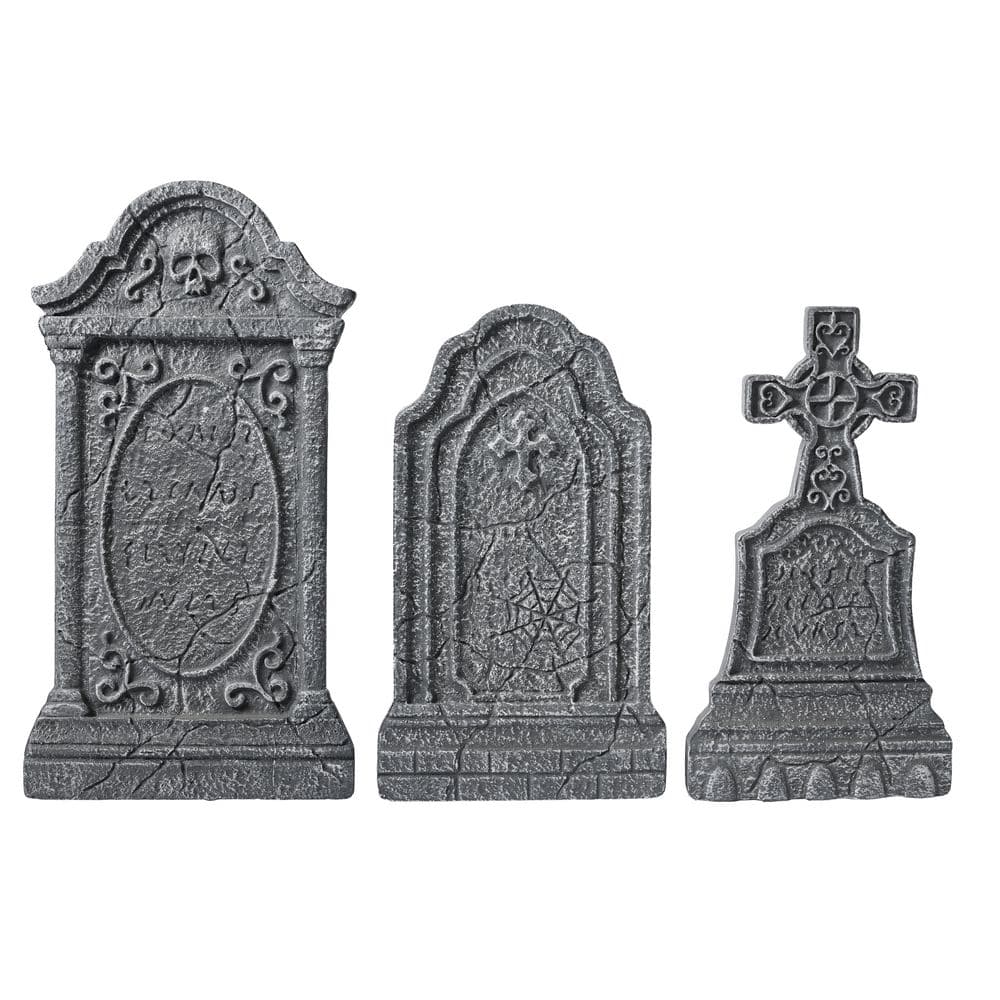 Set of 3 Halloween Tombstones
