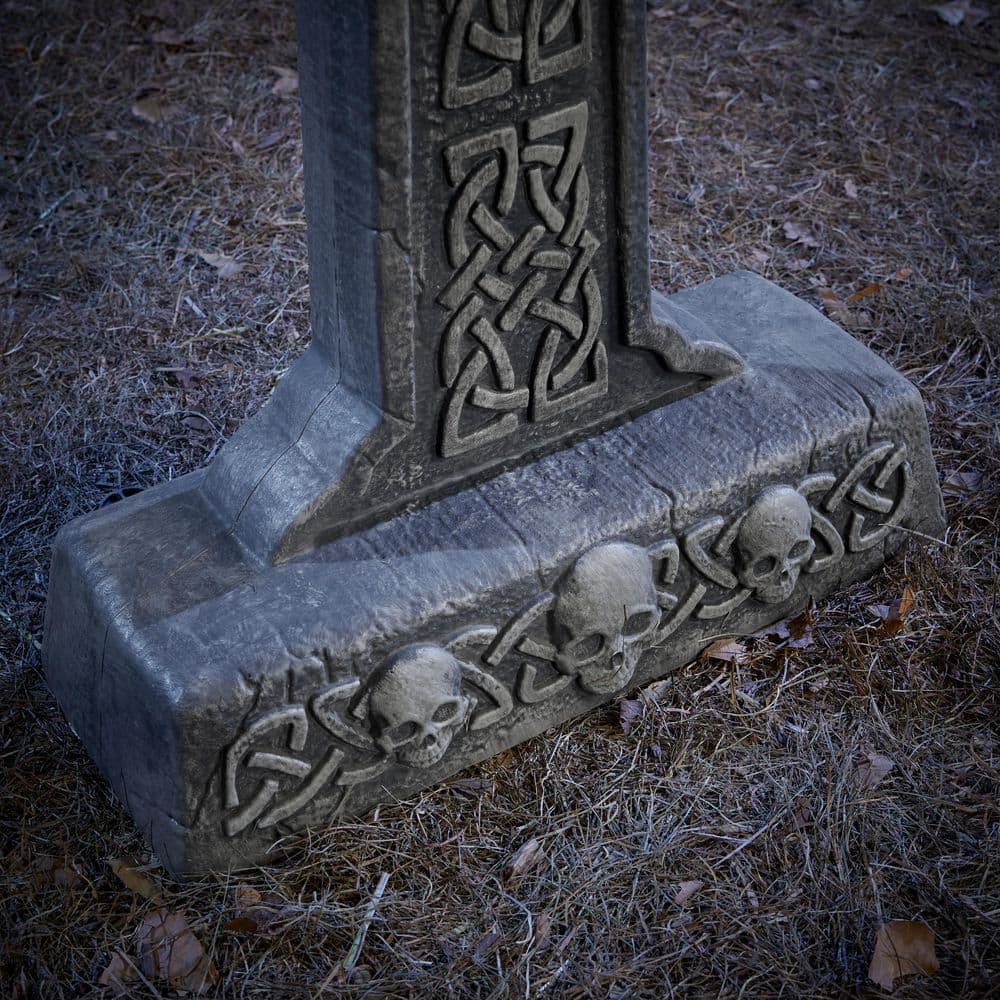 3ft Large Celtic Cross Blow Mould Tombstone