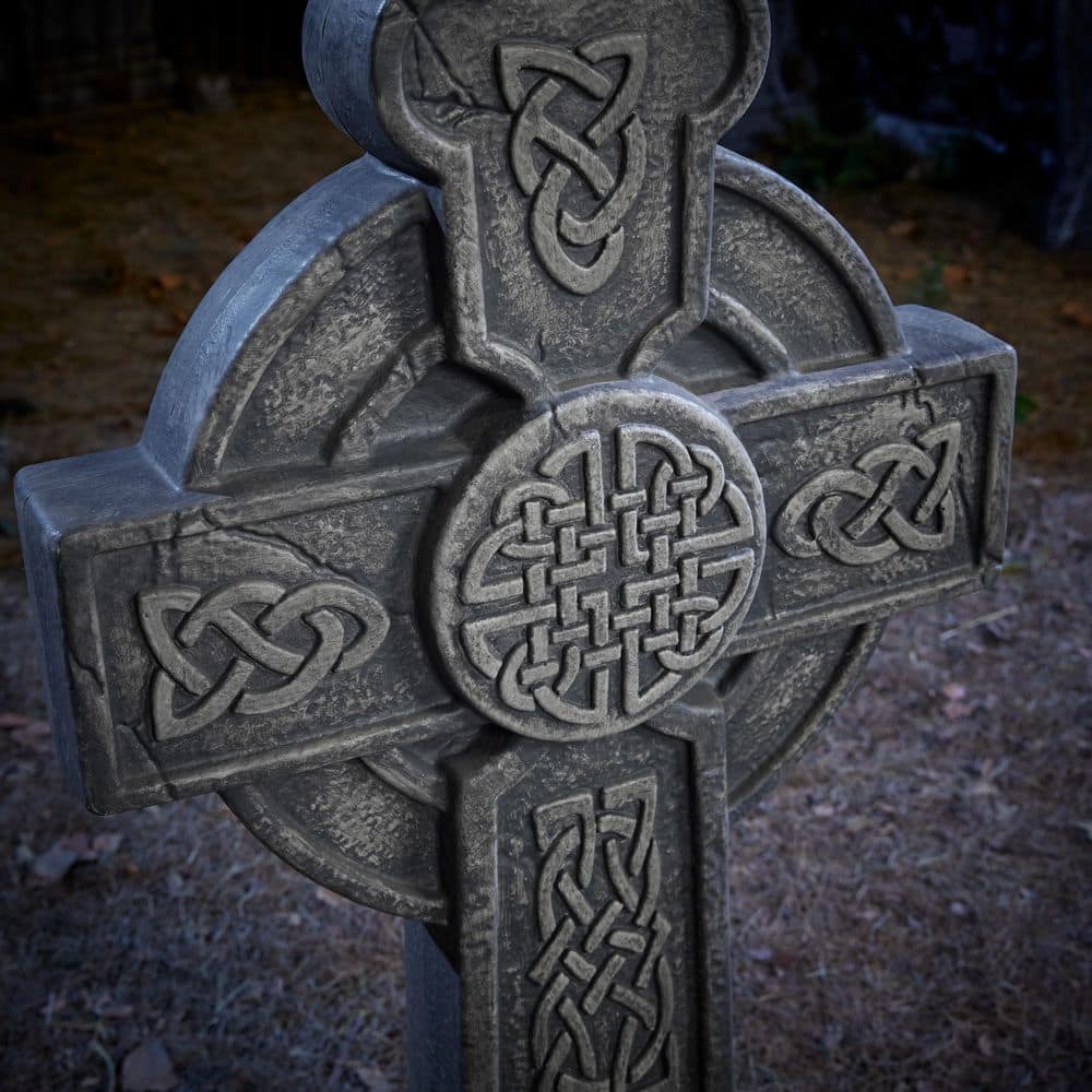 3ft Large Celtic Cross Blow Mould Tombstone