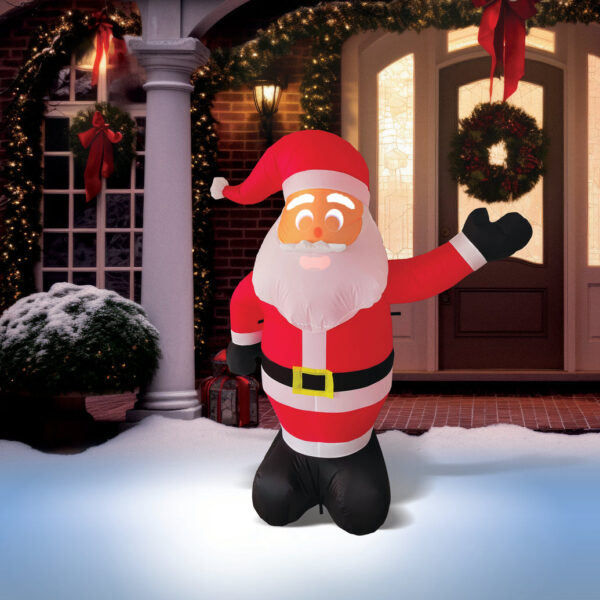 Animated Inflatable 7ft SanTek Claus with Projector & Speaker