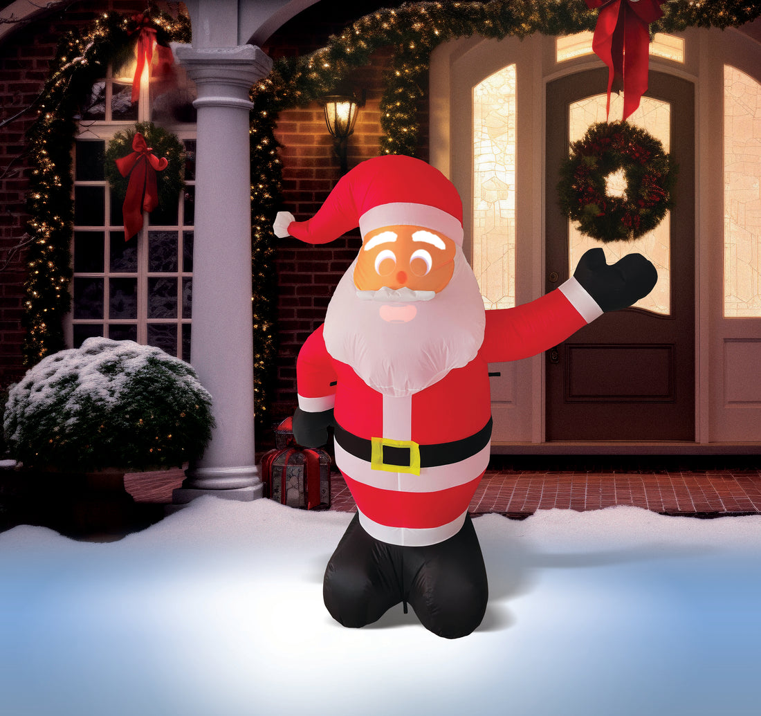 Animated Inflatable 7ft SanTek Claus with Projector & Speaker