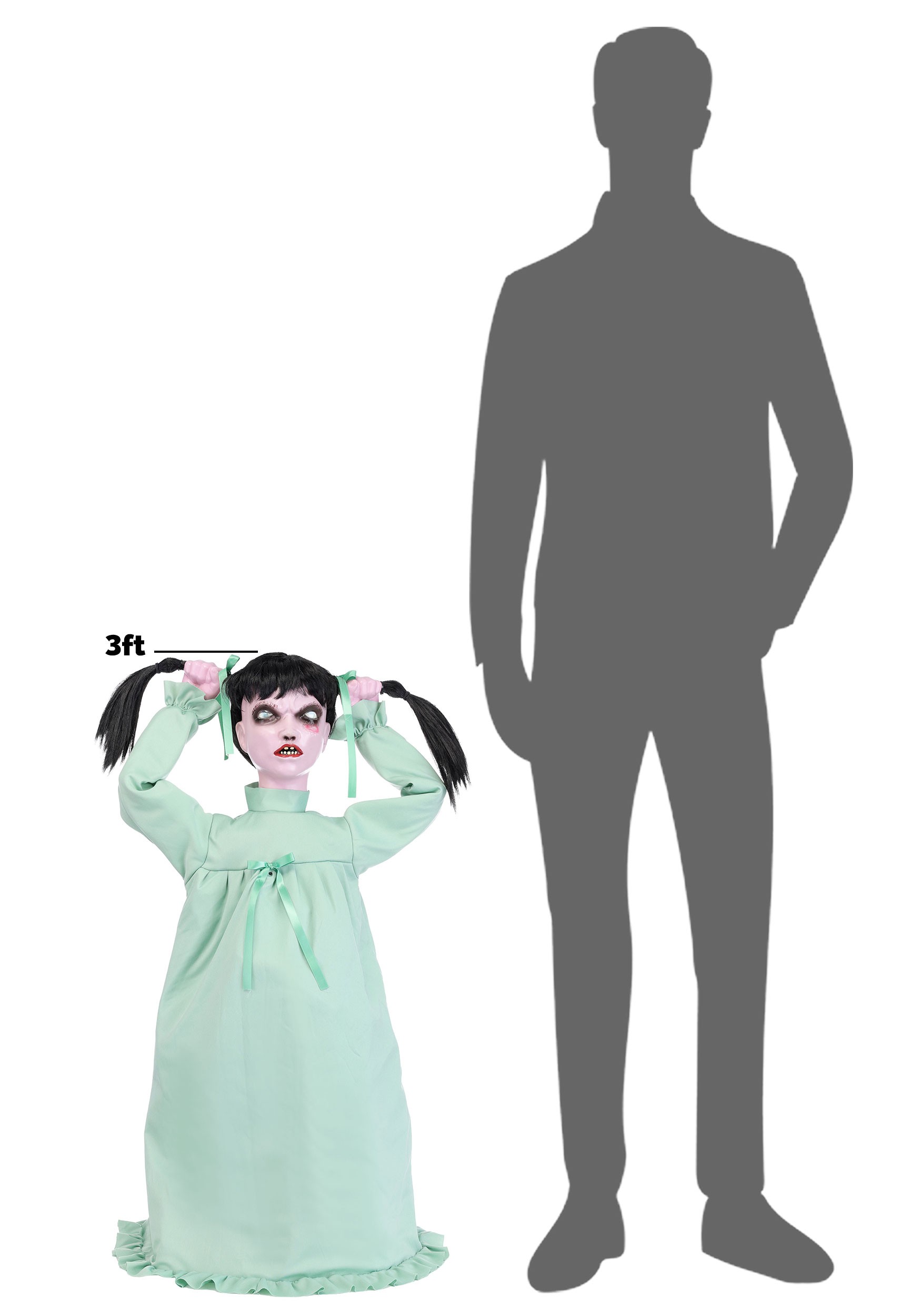 3FT Tantrum Tina the Disturbing Doll Halloween Animatronic