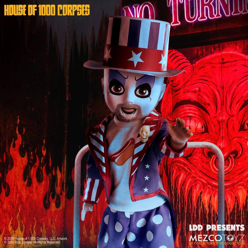 MEZCO Living Dead Dolls House of 1000 Corpses - Captain Spaulding