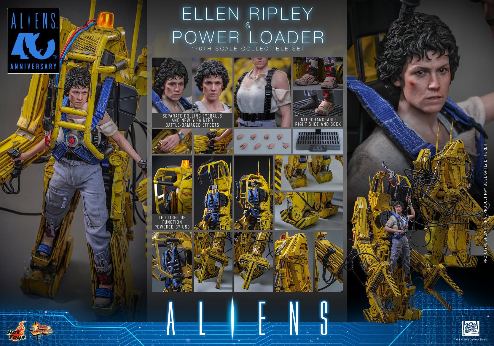 Hot Toys Aliens (40th Anniversary) – Power Loader & Ellen Ripley 1/6 Scale Action Figure
